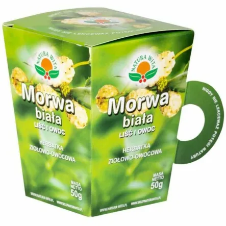 Morwa Biała (Liście i Owoce) Herbatka Owocowo - Ziołowa 50 g - Natura Wita