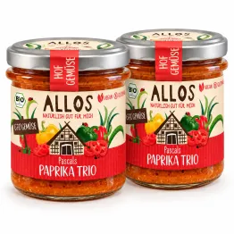 2 x Pasta Warzywna z Trzema Rodzajami Papryki Bezglutenowa BIO 135 g - Allos