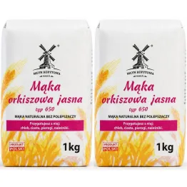 2 x Mąka Orkiszowa Jasna Typ 650 1 kg - Młyn Kopytowa