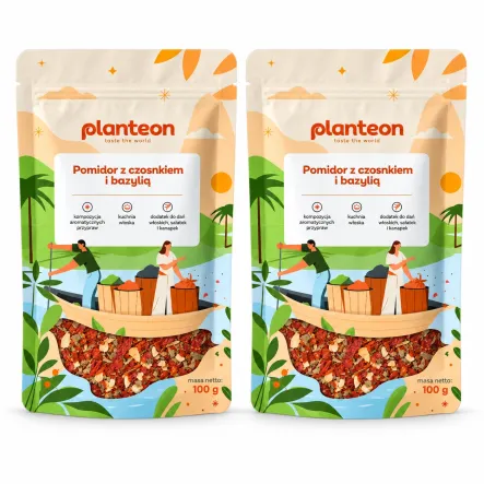 2 x Pomidor z Czosnkiem i Bazylią 100 g - Planteon