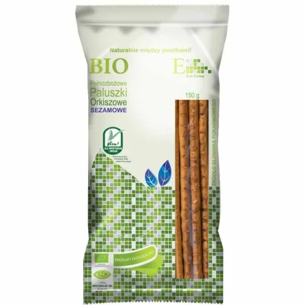 Paluszki Orkiszowe Pełnozbożowe Sezamowe Bio 150 g - Eco Envoy