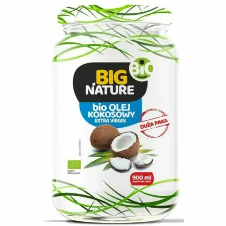 Olej Kokosowy Extra Virgin Nierafinowany Zimnotłoczony Bio 900 ml - Big Nature