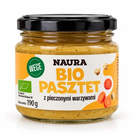 Pasztet Roślinny z Pieczonymi Warzywami BIO Wegański 190 g - Naura
