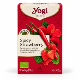 Herbatka o Smaku Pikantnej Truskawki BIO 34 g (17 Saszetek) - Yogi Tea