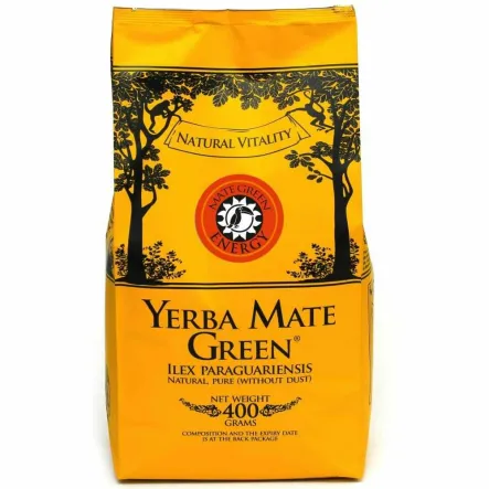 Yerba Mate Green Energy z Żeń-Szeniem i Zieloną Herbatą 400g
