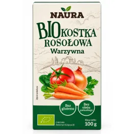 Kostka Rosołowa Warzywna Bezglutenowa Bio 100 g (10 x 10 g) - Naura