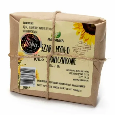Szare Mydło 100% Słonecznikowe 125 g - NaturAnna