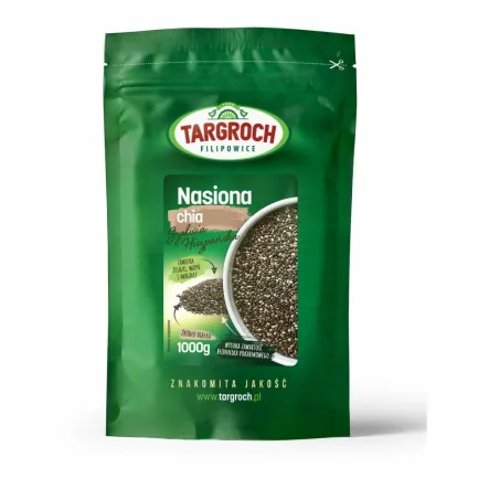 Chia Nasiona Szałwii Hiszpańskiej 1 kg - Salvia hispanica - Targroch