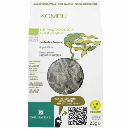 Algi Morskie Kombu Suszone Bio 25 g - Porto Muinos