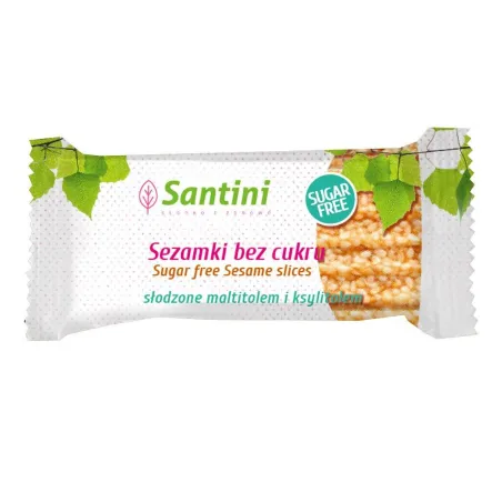 Sezamki Bez Dodatku Cukru z Ksylitolem i Maltitolem 27 g - Santini