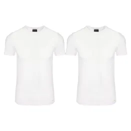 Zestaw 2 x Koszulka Męska Bambusowa T-SHIRT Biała Rozmiar XXL - Henderson