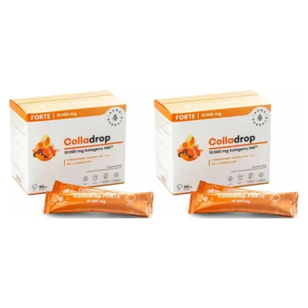 2 x Colladrop Forte Kolagen Morski 10000 mg 30 Saszetek - Aura Herbals