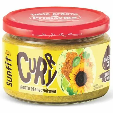 Pasta Słonecznikowa CURRY Bezglutenowa 180 g - Primavika