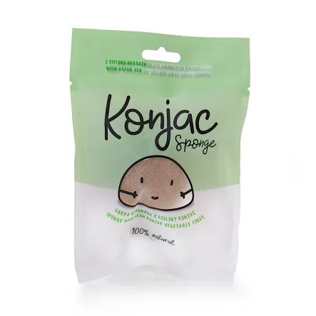 Gąbka Konjac do Twarzy Zielona - Diet Food
