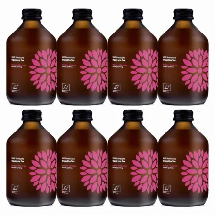 8 x Kombucha Mango+ Marakuja BIO Organiczna Herbata Fermentowana i Żywa 330 ml - Vigo