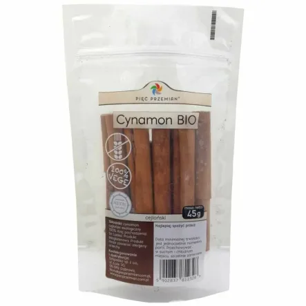 Cynamon Cejloński LASKI Bezglutenowy BIO 45 g - Pięć Przemian