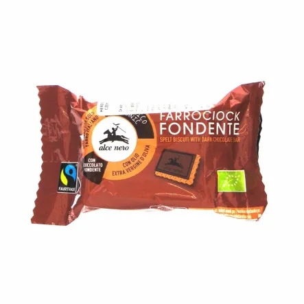 Herbatniki Orkiszowe Z Gorzką Czekoladą  Fair Trade  Bio 28 g Alce Nero