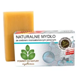 Roślinne Naturalne Mydło ze Srebrem z Wodą Utlenioną 100 g - Mydlarnia Powrót do Natury