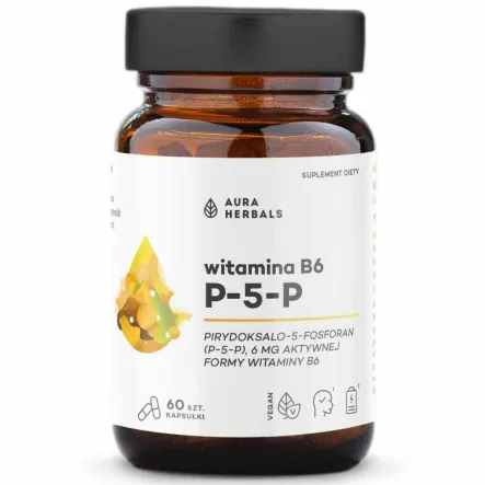 Witamina B6 P-5-P 60 Kapsułek - Aura Herbals