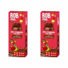 2 x Przekąska Jabłkowo-Truskawkowa w Mlecznej Czekoladzie 30 g - Bob Snail
