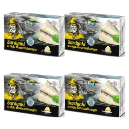 4 x Sardynki w Oleju Słonecznikowym 125 g (90 g) - Kier
