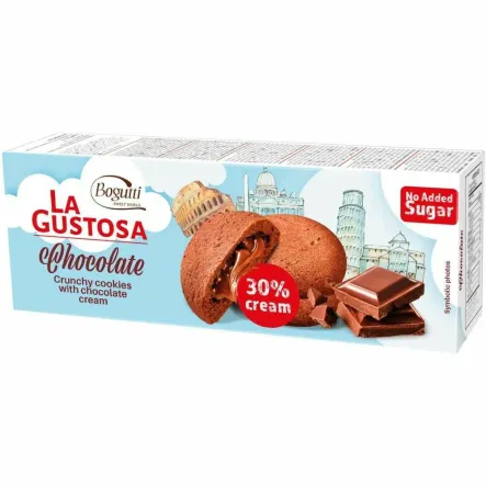Ciastka z Kremem Czekoladowym Bez Dodatku Cukru 150 g - Bogutti