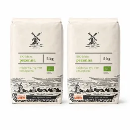 Mąka Pszenna Typ 750 Ekologiczna 10 kg (2 x 5 kg) - Młyn Kopytowa