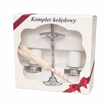 Komplet, Zestaw Kolędowy Papieski Mały Srebrny