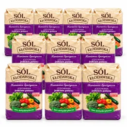 10 x Sól Kłodawska Jodowana Jodkiem Potasu Bez Antyzbrylacza 1 kg - Kopalnia Soli Kłodawa