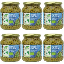 6 x Groszek Zielony w Zalewie Bio 350 g (230 g) - Bio Planet