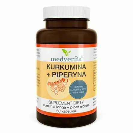 Kurkumina plus Piperyna 60 Kapsułek - Medverita