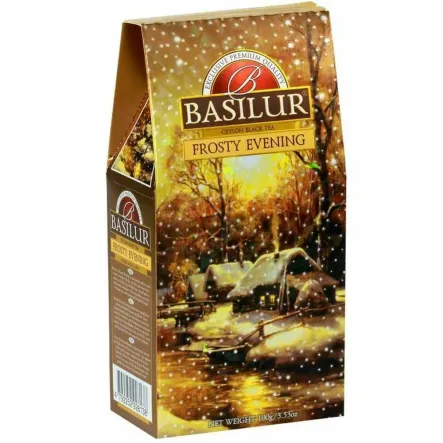 Herbata Czarna Liściasta z Dodatkami FROSTY EVENING Stożek 100 g  - BASILUR 