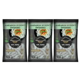 3 x Makaron Ryżowy ŚWIDERKI Bezglutenowy 500 g - Mr. Ming