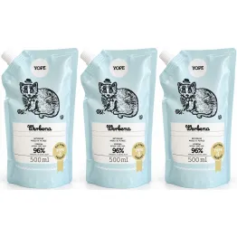 3 x Uzupełniacz Mydło Naturalne w Płynie Werbena 500 ml - Yope