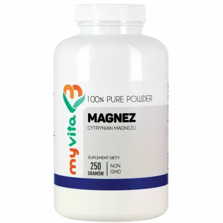 Magnez Cytrynian Magnezu Proszek 250 g - MyVita