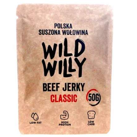 Beef Jerky Suszona Wołowina Classic 50 g - Wild Willy