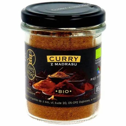 Curry z Madrasu Bezglutenowe BIO 85 g - Pięć Przemian