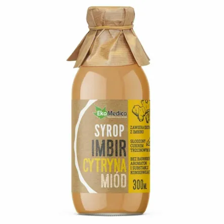 Syrop Imbir, Cytryna, Miód 300 ml - EkaMedica