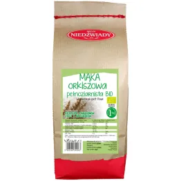 Mąka Orkiszowa Pełnoziarnista  Eko 1 kg - Młyn Niedźwiady