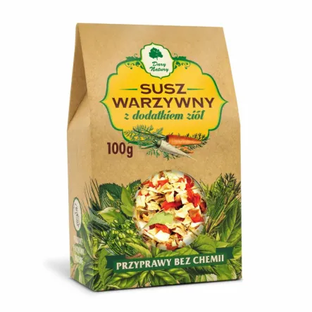 Susz Warzywny z Dodatkiem Ziół 100 g - Dary Natury