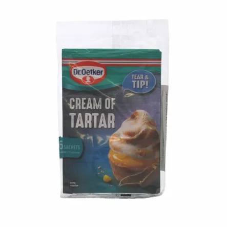 Kwaśny Winian Potasu Cream of Tartar 6 Saszetek Dr. Oetker (data: 31.07.2026)