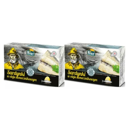 2 x Sardynki w Oleju Słonecznikowym 125 g (90 g) - Kier