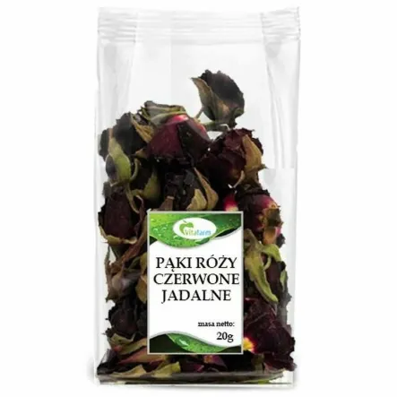 Pąki Róży Czerwone Jadalne 20 g - Vitafarm