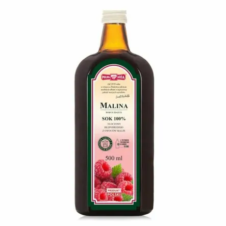 Malina Sok Tłoczony 500 ml - Polska Róża