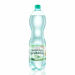 Woda Źródlana Gazowana Wysokonasycona CO2 1,5 l - Kuracjusz Beskidzki (data:29.09.2026)