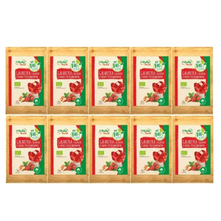 10 x Bio Galaretka z Agarem o Smaku Truskawkowym 38 g - Vitally-Food