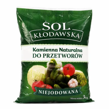Sól Kamienna Kłodawska Niejodowana do Przetworów 3 kg - Kopalnia Soli 