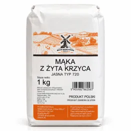 Mąka Żytnia z Żyta Krzyca Jasna Typ 720 1 kg - Młyn Kopytowa