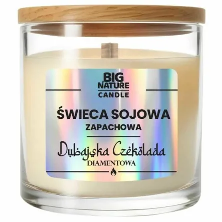 Świeca Sojowa o Zapachu Czekolada Dubajska Diamentowa 225 g - Big Nature