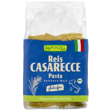 Makaron Ryżowy Razowy Casarecce Bezglutenowy Bio 250 g - Rapunzel